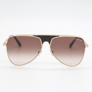NEW TOM FORD ETHAN TF935 28F BROWN AVIATOR SUNGLASSES TOM FORD FT0935/S